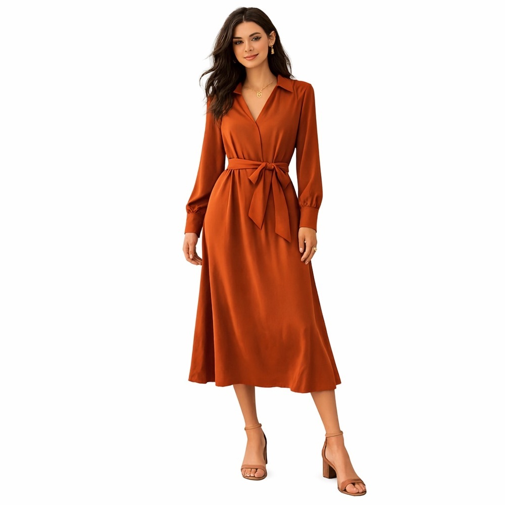 Banana Republic Belted Midi Dress Size XL